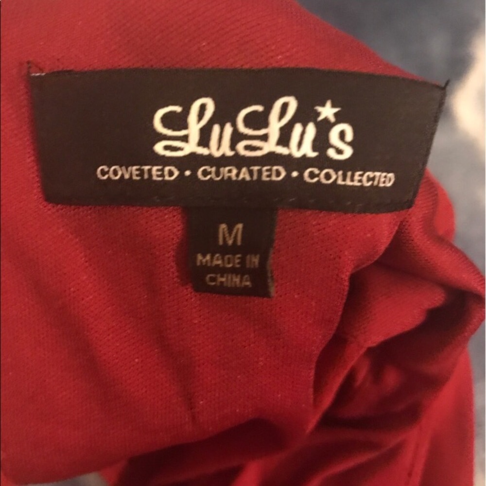 Lulu's Wine Red Ruffled Dress - Picture 4 of 4